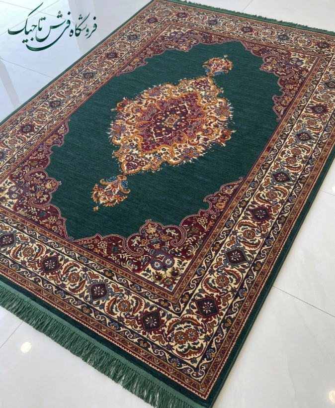 فرش ۷۰۰ شانه آکریلیک تراکم ۲۵۵۰ نقشه خاتون