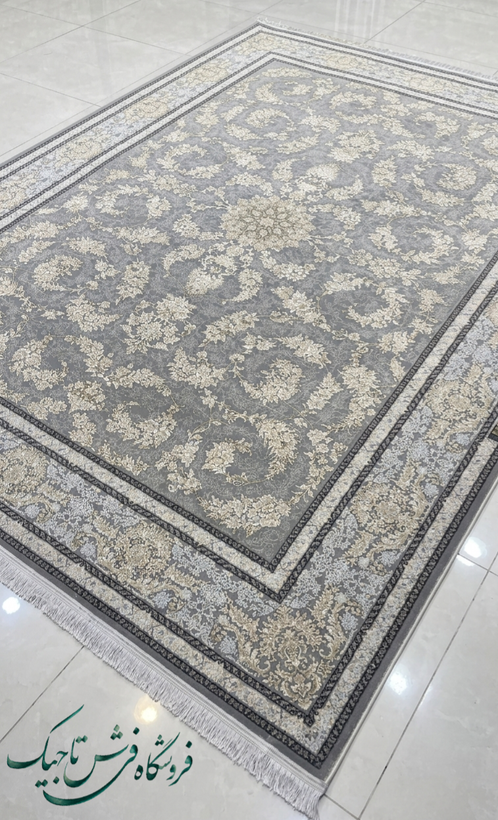 فرش ۱۲۰۰ شانه آکریلیک تراکم ۳۶۰۰ نقشه تمنا طلاکوب